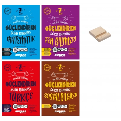 7. Sınıf Matematik Fen Bilimleri Türkçe ve Sosyal Bilgiler Güçlendiren Soru Bankası 4lü Set