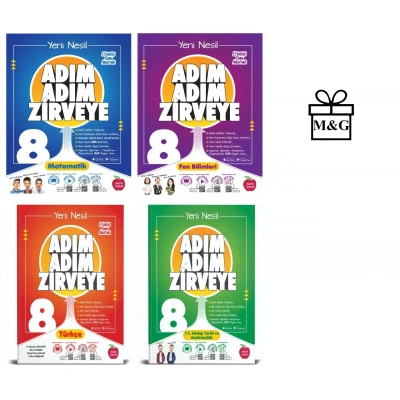 8.Sınıf Adım Adım Matematik Fen Bilimleri Türkçe Ve TC.İnkılap Tarihi Ve Atatürkçülük Konu Anlatımlı