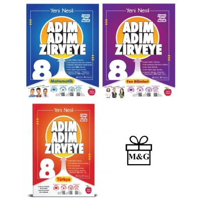8.Sınıf Adım Adım Matematik Fen Bilimleri Ve Türkçe Konu Anlatımlı