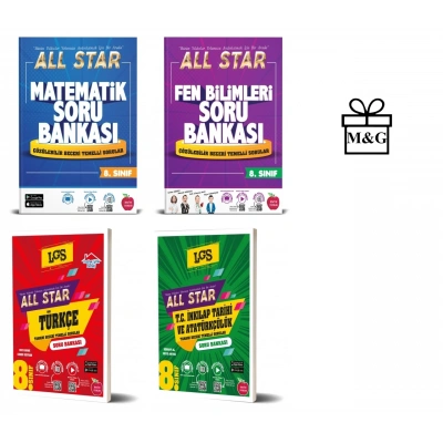 8.Sınıf All Star Matematik Fen Bilimleri Türkçe Ve T.C. İnkılap Tarihi Ve Atatürkçülük Soru Bankası