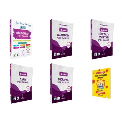 9. Sınıf 2025 Tüm Dersler Mat Edebiyat Tarih Coğrafya Soru Bankası