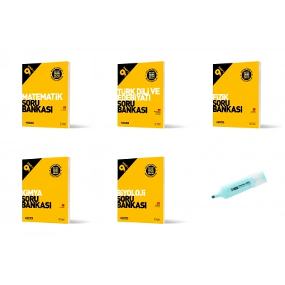 9.Sınıf Mat Edebiyat Fizik Kimya Biyoloji Soru Bankası Seti (Yeni Müfredat)