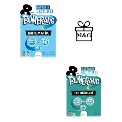 Bumerang 32’lik Haftalık LGS 8. Sınıf Matematik ve Fen Bilimleri Deneme