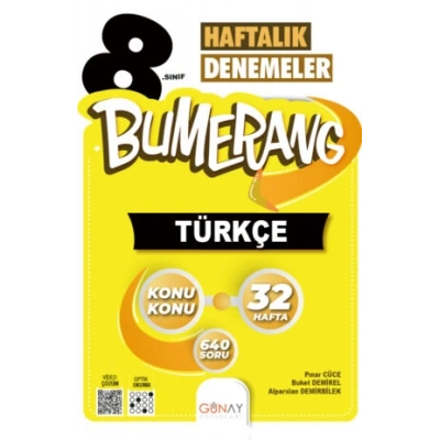 Bumerang 8. Sınıf LGS 32’lik Haftalık Türkçe Denemeleri
