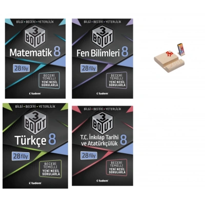 LGS 8. SINIF 3 BOYUT TÜM DERSLER 4LÜ SET