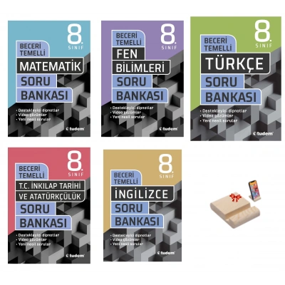 LGS 8. Sınıf Beceri Temelli Soru Bankası Matematik Fen Türkçe İnkılap ve İngilizce 5li Set
