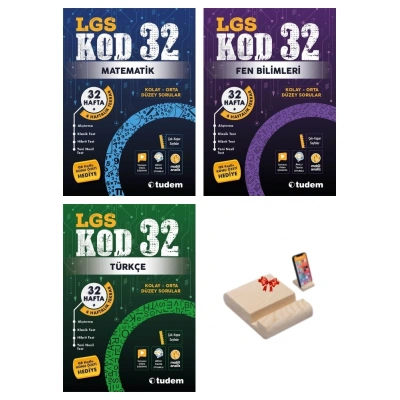 LGS 8. SINIF KOD32 MATEMATİK FEN VE TÜRKÇE SORU BANKASI 3LÜ SET