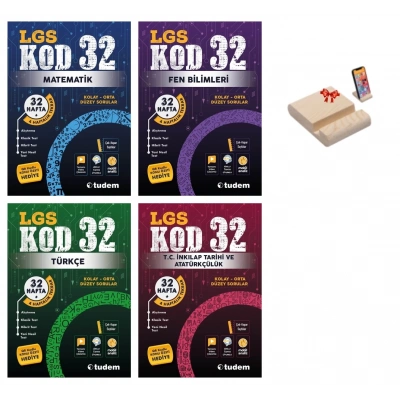 LGS 8. SINIF KOD32 TÜM DERSLER SORU BANKASI 4LÜ SET