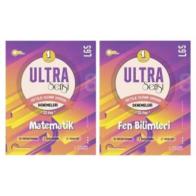 LGS 8. Sınıf ULTRA SERİSİ 1.DÖNEM MATEMATİK VE FEN BİLİMLERİ DENEMELERİ
