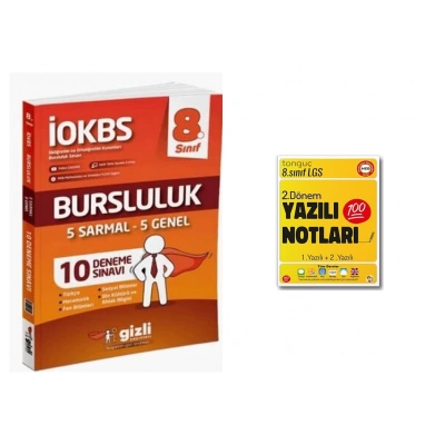 LGS 8.Sınıf İOKBS Bursluluk 10 Deneme Sınavı ve 2. Dönem Yazılı Notları