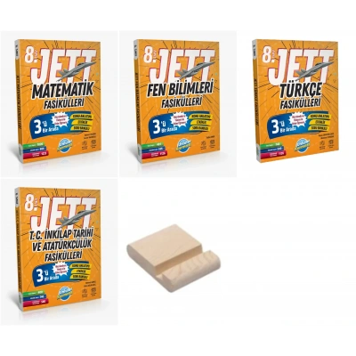 LGS 8.Sınıf JETT Matematik Fen Bilimleri Türkçe İnkılap Fasikülleri Seti