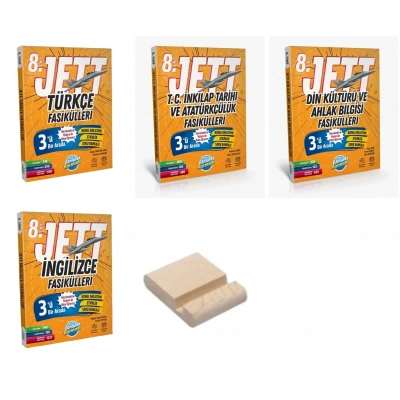LGS 8.Sınıf JETT Türkçe İnkılap Din Kültürü İngilizce Fasikülleri Seti