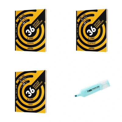 LGS 8.Sınıf Matematik Fen Bilimleri Ve Türkçe 36 Haftalık Kazanım Denemeleri