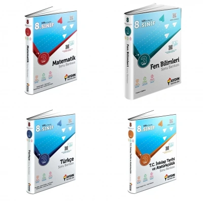 LGS 8.Sınıf Matematik Fen Türkçe İnkılap 3 adım Soru Bankası