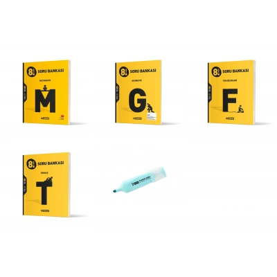 LGS 8.Sınıf Matematik Geometri Fen Bilimleri Ve Türkçe Soru Bankası
