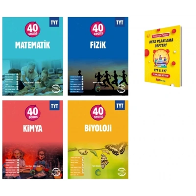 TYT 40 Seans Matematik Fizik Kimya ve Biyoloji 4lü Set