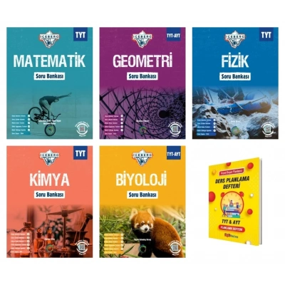 TYT IceBerg Matematik Geometri Fizik Kimya ve Biyoloji Soru Bankası Sayısal 5li Set