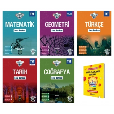 TYT IceBerg Matematik Geometri Türkçe Tarih ve Coğrafya Soru Bankası 5li Set