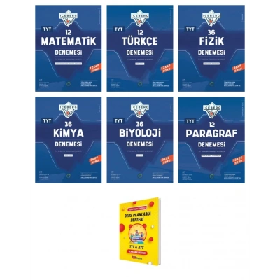 TYT IceBerg Matematik Türkçe Fizik Kimya Biyoloji ve Paragraf Branş Denemeleri Sayısal 6lı Set