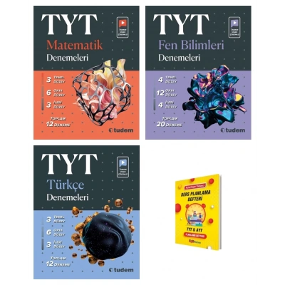 TYT Matematik Fen Bilimleri ve Türkçe 3lü Deneme Seti