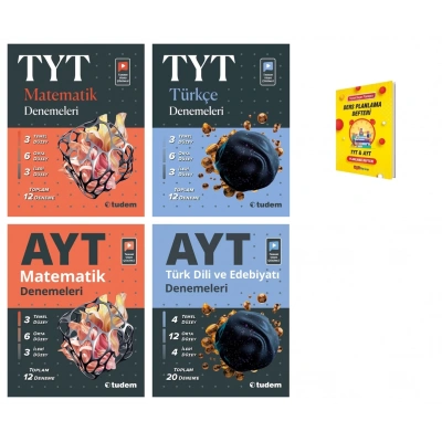 TYT ve AYT Matematik Türkçe ve Edebiyat Denemeleri Eşit Ağırlık 4lü Set