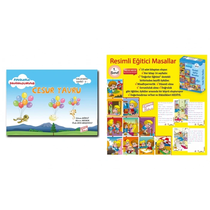 1.Sınıf Cesur Yavru ve Resimli Eğitici Masallar