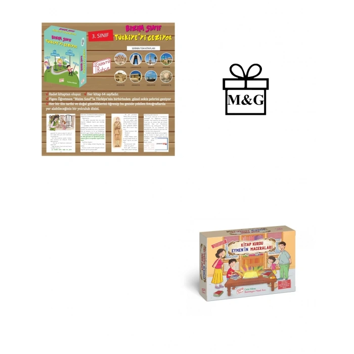 3 ve 4. Sınıflar İçin Bizim Sınıf Türkiyeyi Geziyor ve Kitap Kurdu Eymenin Maceraları