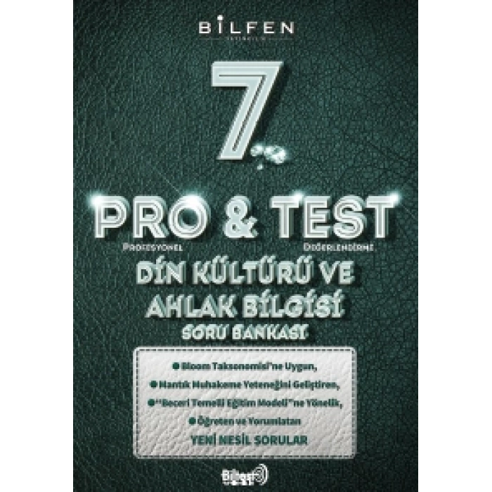 7. SINIF PRO&TEST DİN KÜLTÜRÜ VE AHLAK BİLGİSİ SORU BANKASI