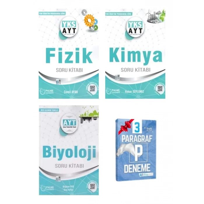 AYT Fizik Kimya ve Biyoloji Soru Kitabı Set