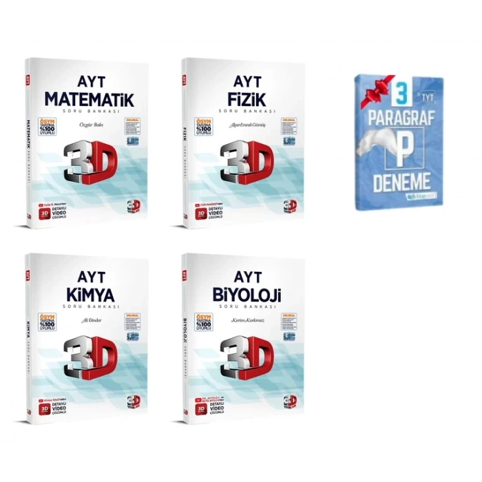 AYT Matematik Fizik Kimya Biyoloji Soru Bankası Set