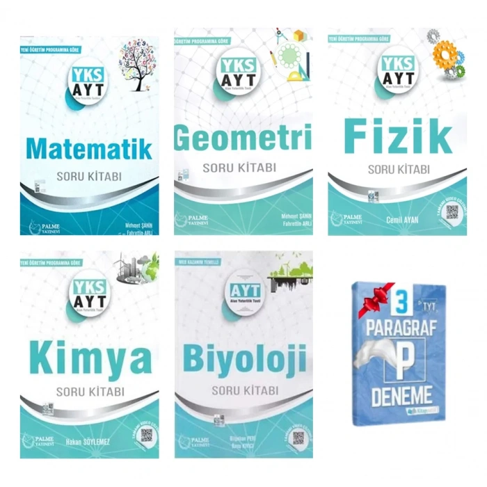 AYT Matematik Geometri Fizik Kimya ve Biyoloji Soru Kitabı Set