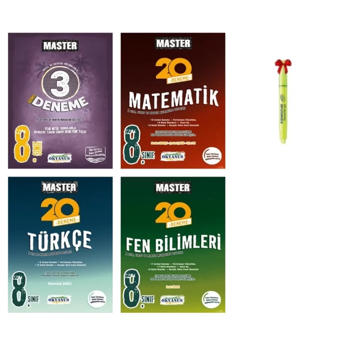 LGS 8.Sınıf Master 3lü Genel Matematik Türkçe Fen Bilimleri Deneme