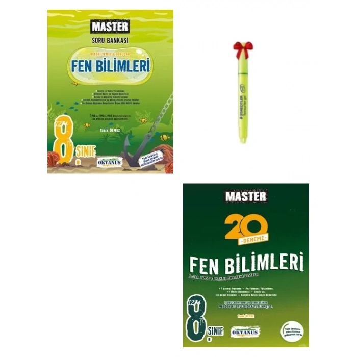LGS 8.Sınıf Master Fen Soru Bankası ve Master Fen Deneme