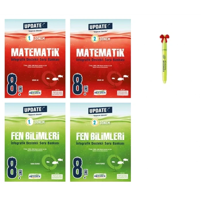 LGS 8.Sınıf Uptade 1 ve 2.Dönem Matematik Fen Soru Bankası