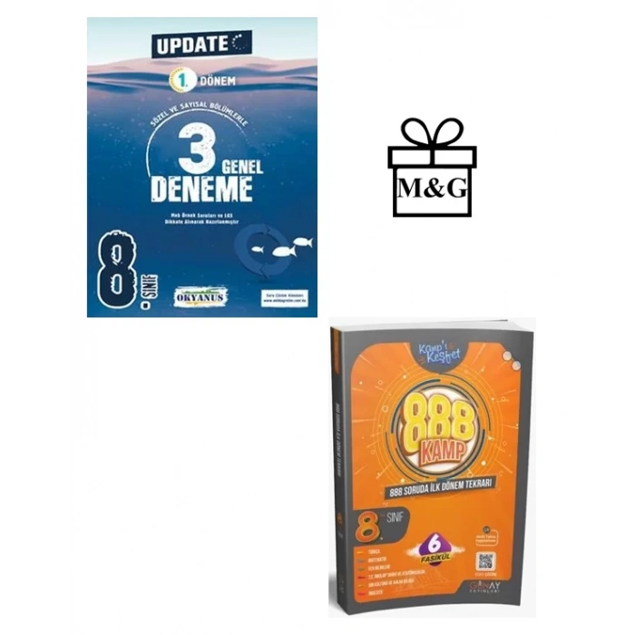 LGS 8.Sınıf 888 Soruda İlk dönem Tekrar Kitabı ve Update Deneme