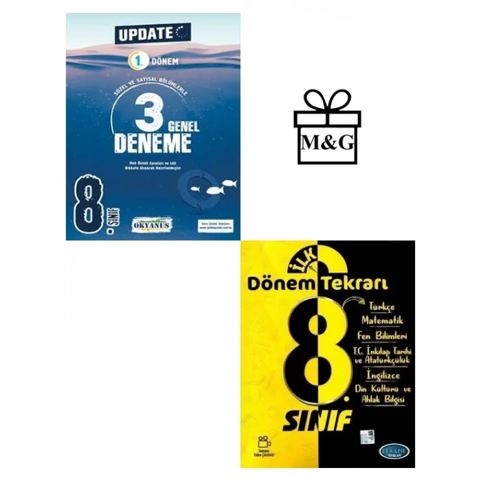 LGS 8.Sınıf İlk dönem Update Deneme ve Efsane Tekrar Kitabı