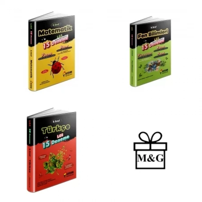 LGS 8.Sınıf Matematik Fen Bilimleri ve Türkçe 15li Deneme Sınavı