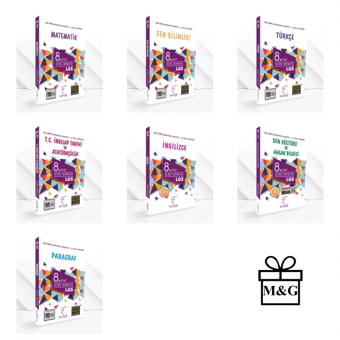 LGS 8.Sınıf Matematik Fen Türkçe İnkılap İngilizce Din Paragraf Soru Bankası