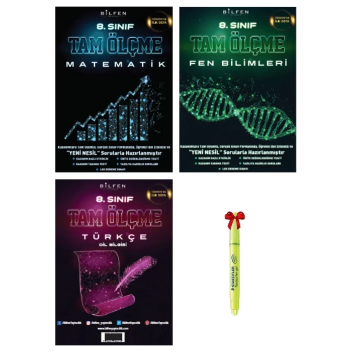 LGS 8.Sınıf Tam Ölçme Matematik Fen ve Türkçe Soru Bankası
