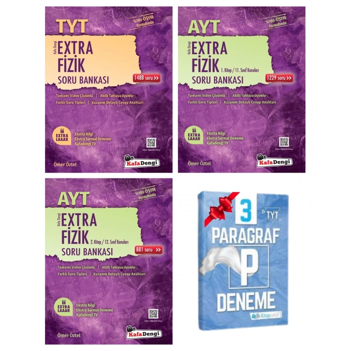 TYT Extra Fizik ve AYT Extra Fizik 1 ve 2. Kitap Soru Bankası