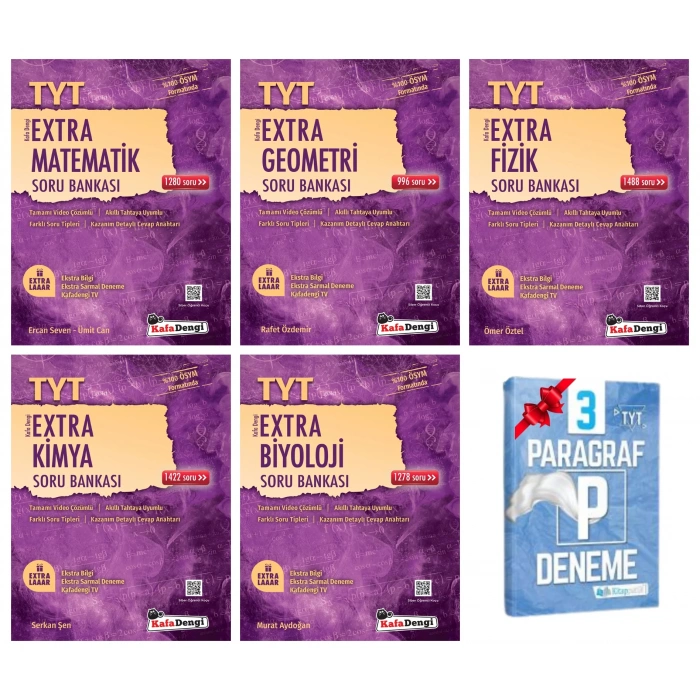 TYT Extra Matematik Geometri Fizik Kimya ve Biyoloji Soru Bankası
