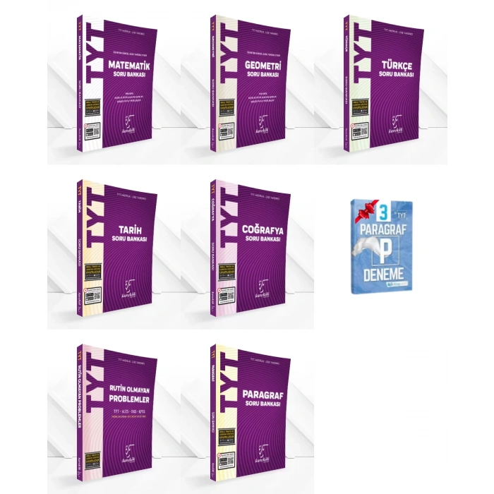 TYT Mat Geometri Türkçe Tarih Coğrafya Paragraf Problemler Soru Bankası Set