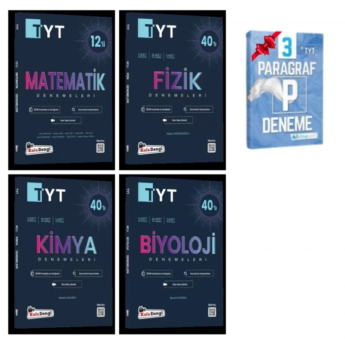 TYT Matematik 12li Fizik Kimya ve Biyoloji 40lı Deneme