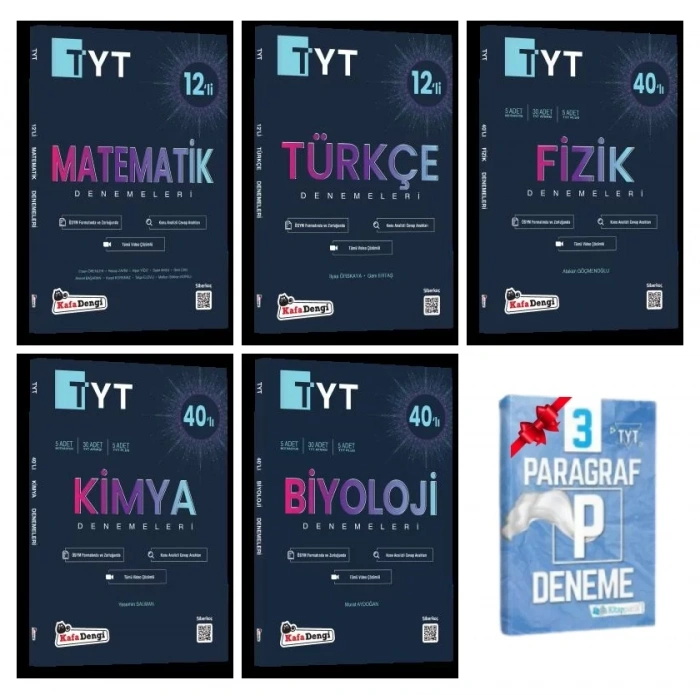 TYT Matematik 12li Türkçe 12li Fizik Kimya ve Biyoloji 40lı Deneme
