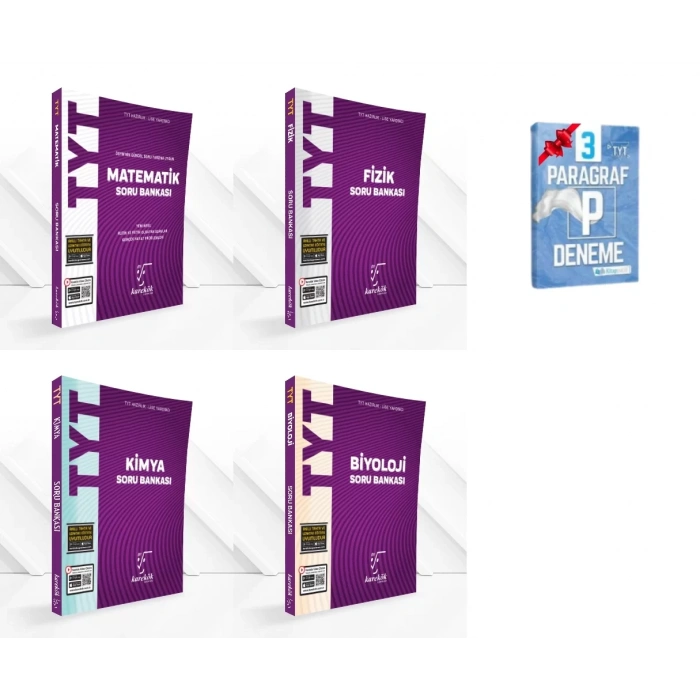 TYT Matematik Fizik Kimya ve Biyoloji Soru Bankası Set
