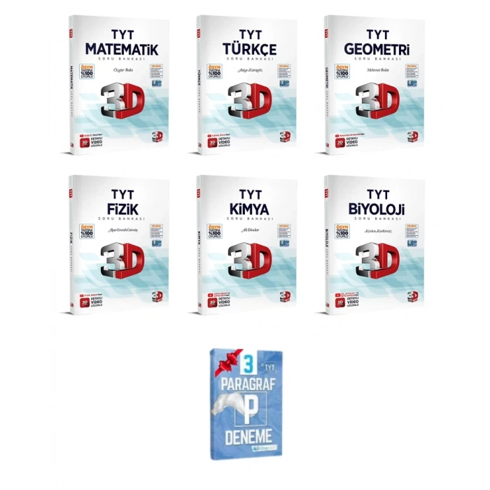 TYT Matematik Geometri Türkçe Fizik Kimya Biyoloji Soru Bankası Seti