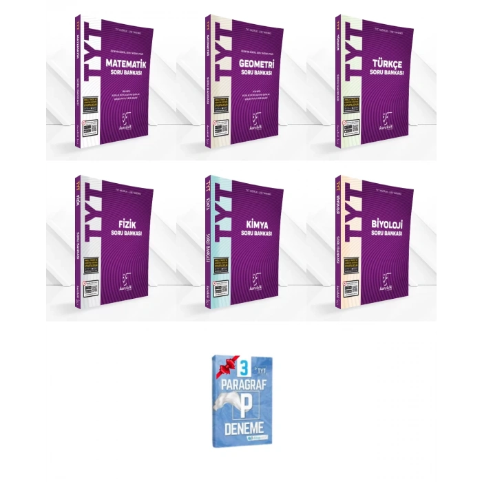 TYT Matematik Geometri Türkçe Fizik Kimya Biyoloji Soru Bankası Set