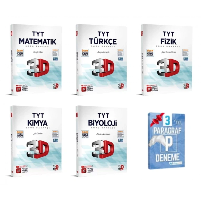 TYT Matematik Türkçe Fizik Kimya Biyoloji Soru Bankası Set