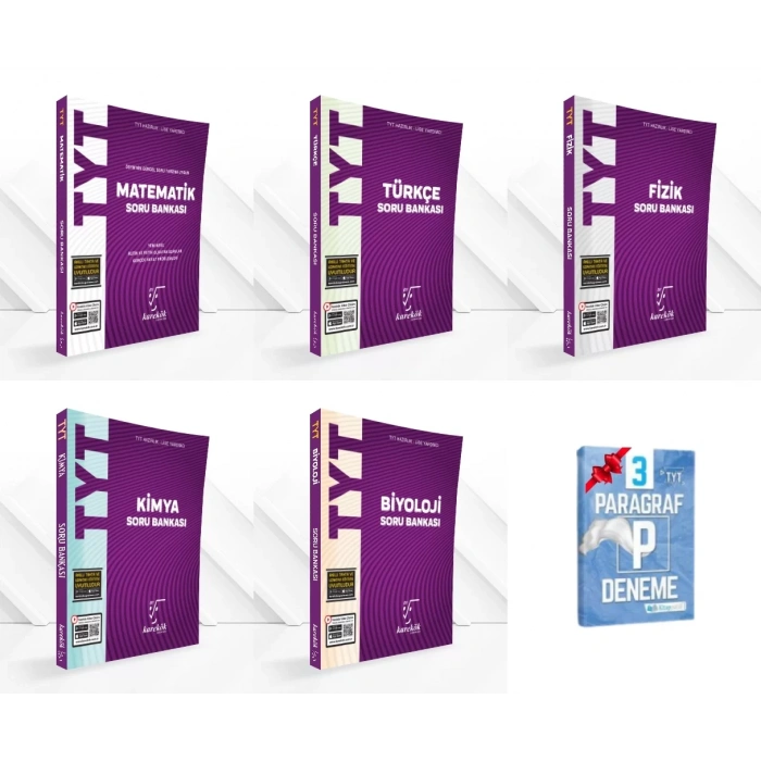 TYT Matematik Türkçe Fizik Kimya ve Biyoloji Soru Bankası Set