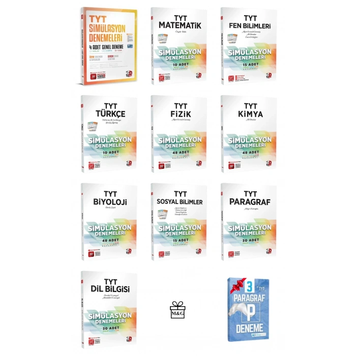 TYT Tüm Dersler Simülasyon Denemeleri FULL Set ( 10 Kitap M&G )